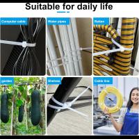 Outdoor-Tools-100-Pack-White-Cable-Ties-8-Inch-Nylon-Zip-Ties-40-lb-Tensile-Strength-4-6mm-Wide-UV-Resistant-Self-Locking-Wire-Ties-for-Indoor-and-Outdoor-Use-5
