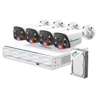 TP-Link Omada 8MP Bullet PoE Security Camera System with 2TB HDD 4-Camera with 16 Channel NVR (OMADA-B8S4-2T)