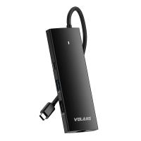 Volans 9 in 1 Aluminium USB-C Hub with 100W PD - Black (VL-UCH3CLR-S)
