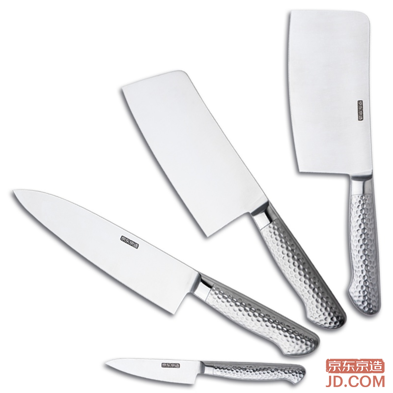 JD Complete Knife Set: Kitchen, Fruit, Bone Chopper, Santoku - German Steel 4-Piece Set