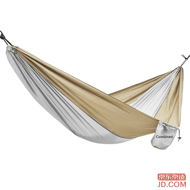 JD Outdoor Double Hammock, Portable Camping Storage, Anti-Tip Parachute Cloth, Sturdy, High Load Capacity Adult Swing