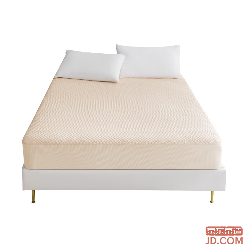 JD Lenzing Tencel Waterproof Mattress Cover 3-Layer Thick Quilted Type A Protector for 1.8m Bed Beige