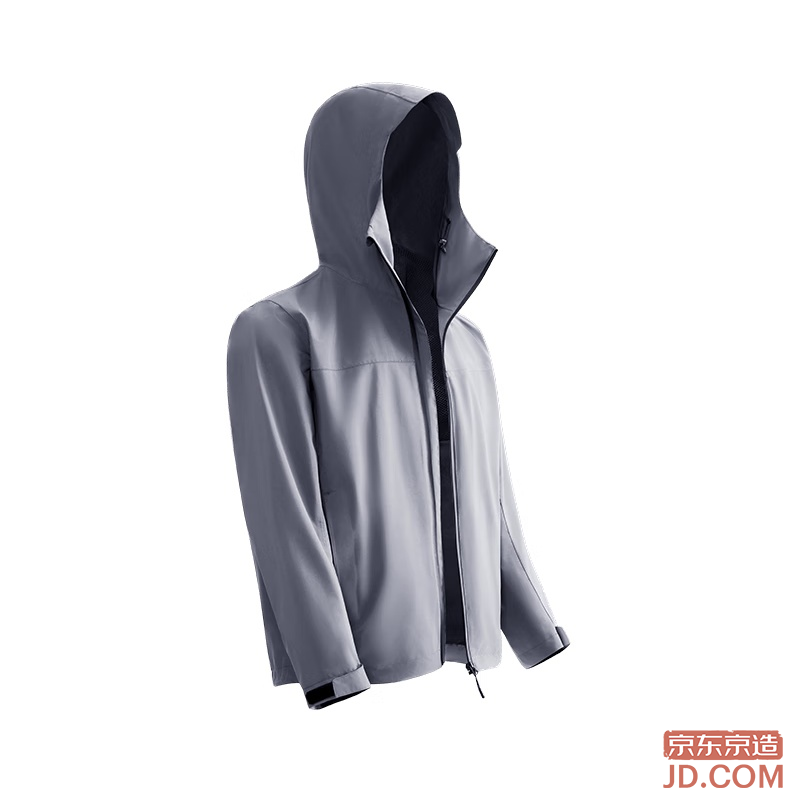 JD Spring/Fall Pangolin 300 Jacket Men/Women Single Outdoor Waterproof Shell Coat Gravel Gray XL