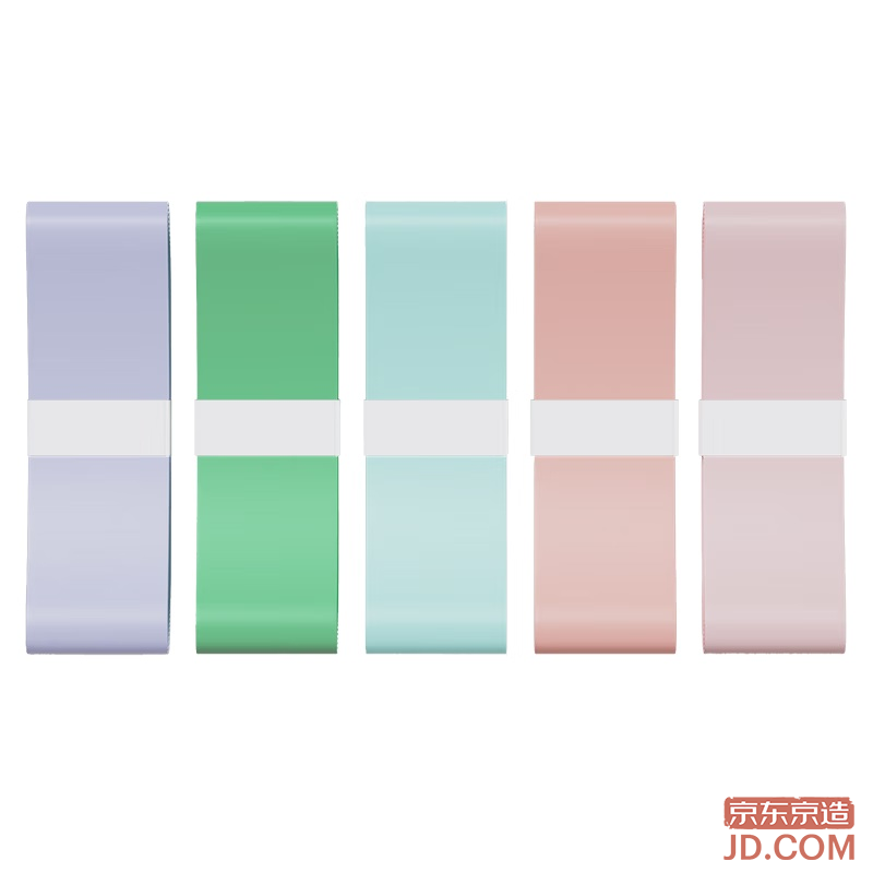 JD badminton racket flat grip 5-pack sweat-absorbing wrap for rackets & fishing rods, macaron colors