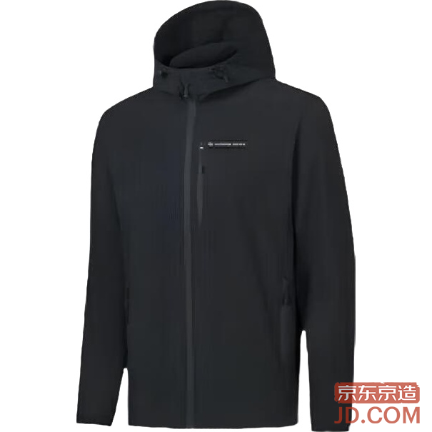 JD mountaineering adventure jacket, warm tri-proof tech outdoor 5A antibacterial softshell coat, black L