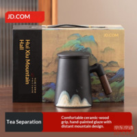 JD Hand-painted Kung Fu Tea Set Portable Office Mug Outdoor Camping Teapot Tea Cup Gift [Gift Box]