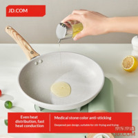 JD Frying Pan Non-Stick Marble Color for Eggs/Grill, 28cm, Induction/Gas-compatible