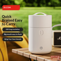 JD Insulated Thermal Mug Large 316 Stainless Steel Food Jar with Spoon for Students & Office
