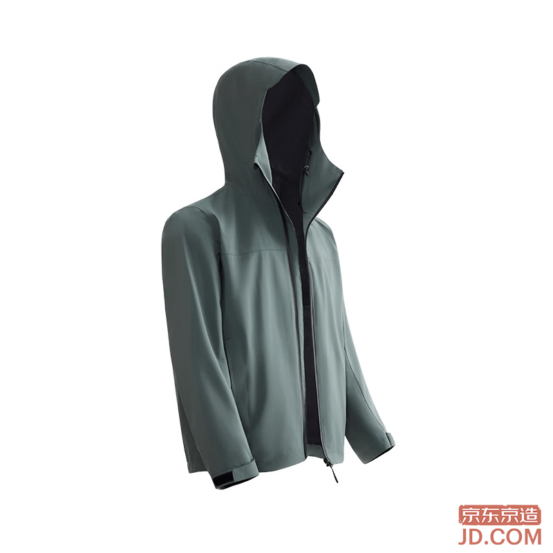 JD Spring Autumn Pangolin 300 Jacket Men Women Single Outdoor Waterproof Hard Shell Coat Green 4XL