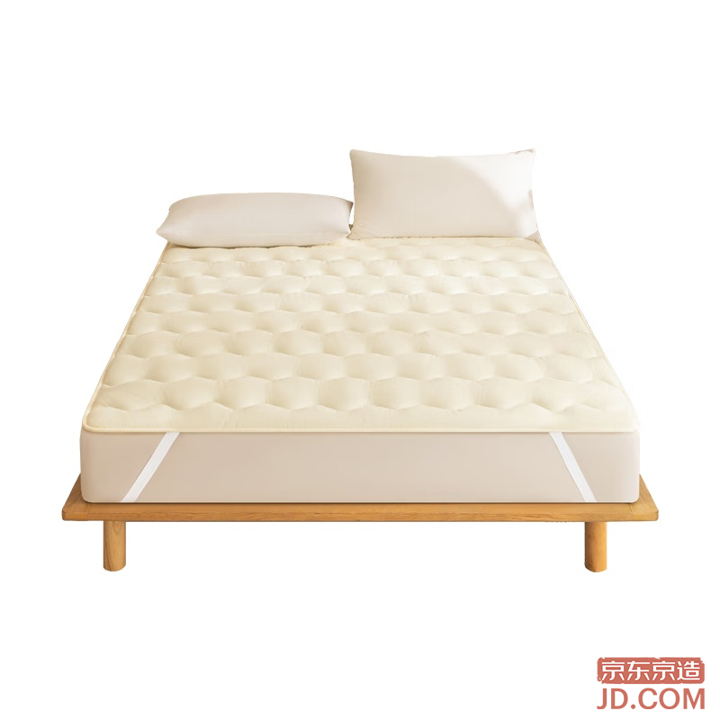 JD All-Season Cloud Soft Mattress Topper 100% Virgin Down Velvet Student Single Dorm A-Class Pad 0.9x2m White