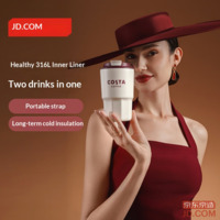 JD Insulated Cup [COSTA Collaboration] Coffee Cup 316L Stainless Steel Unisex Water Bottle 460ml