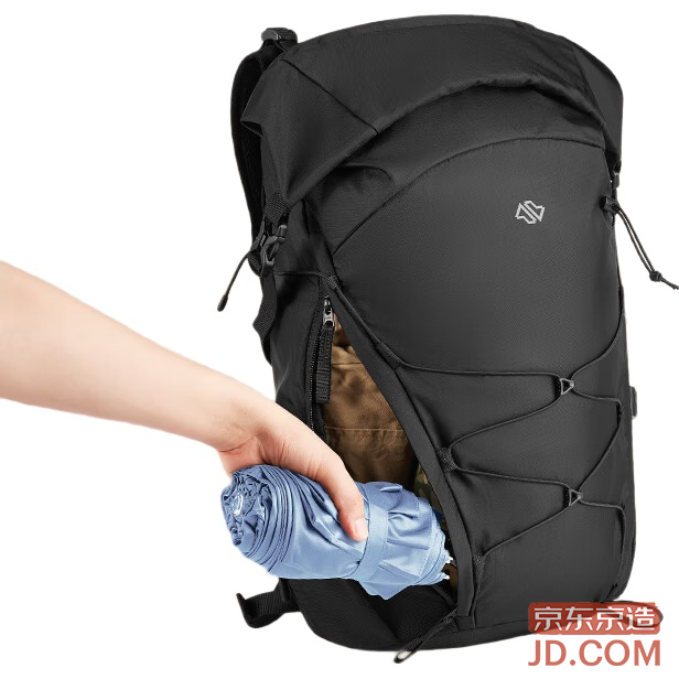 JD Sports Series Outdoor Hiking Backpack 25L, Breathable Carry, Misty Green