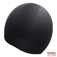 JD Swim Cap Unisex Long Hair Comfortable Fabric Stylish Ear Protection No Tightness Non-Stick Black