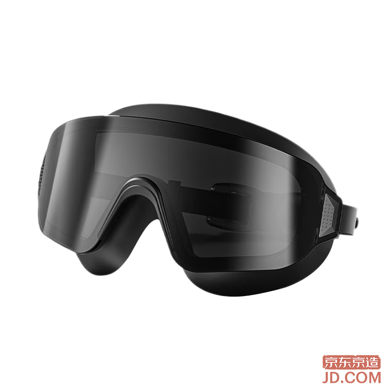 JD Large Frame Swim Goggles, HD Anti-Fog Frameless Wide Angle, Light Coating, Unisex, Night Black