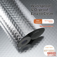 JD Aluminum Foil Kitchen Oil-Proof Sticker, Waterproof Cabinets, Heat Resistant Pad, 0.6*10m