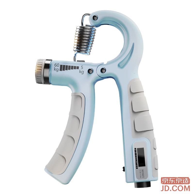 JD Counting Grip Trainer, Adjustable Strength, Arm Workout, Fitness Equipment 5-60KG, Blue Gray