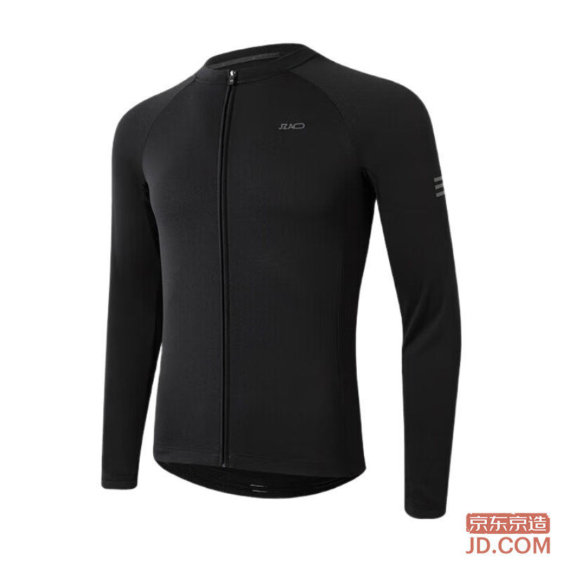 JD RC100 Men's Long-Sleeve Cycling Jersey Quick-Dry for MTB and Road Bike Black L