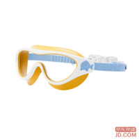 JD Kids Swim Goggles Boys & Girls HD Waterproof Anti-Fog Large Frame Swimming Glasses Kids Shampoo Tool Yellow