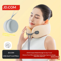 JD Little Snail Travel Pillow Space Memory Foam U-Shaped Neck Pillow Portable Design Yellow